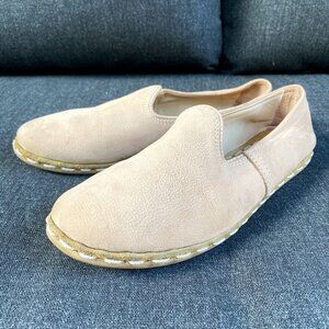 Stone Toned Smooth Nubuck Sabahs, Handmade Turkish Loafers — W 41 / US 9–9.5